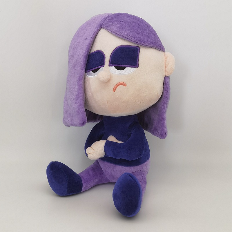 Peluche Duolingo Lily de 25 cm, peluche Duolingo, poupée kawaii violette de dessin animé, poupée de Noël pour enfants 16