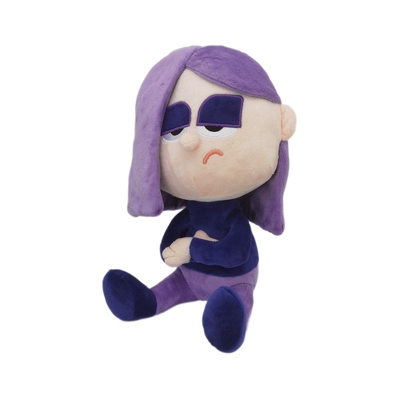 Peluche Duolingo Lily de 25 cm, peluche Duolingo, poupée kawaii violette de dessin animé, poupée de Noël pour enfants 12