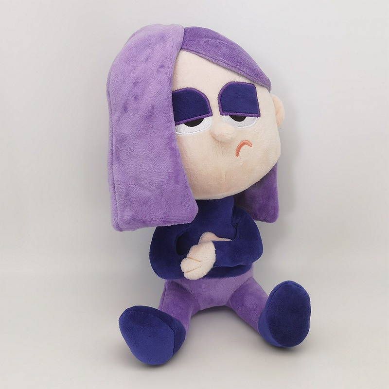Peluche Duolingo Lily de 25 cm, peluche Duolingo, poupée kawaii violette de dessin animé, poupée de Noël pour enfants 15