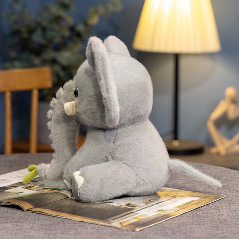 Elephant Plushie Comfortable Doll Creative Design Plush Doll Unique Shape Warm Home Decoration 15