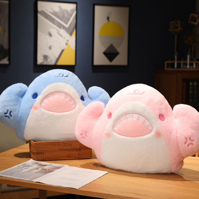 Jeff the Land Shark Plush muscle shark creative design plush doll pillow soft and comfortable 11