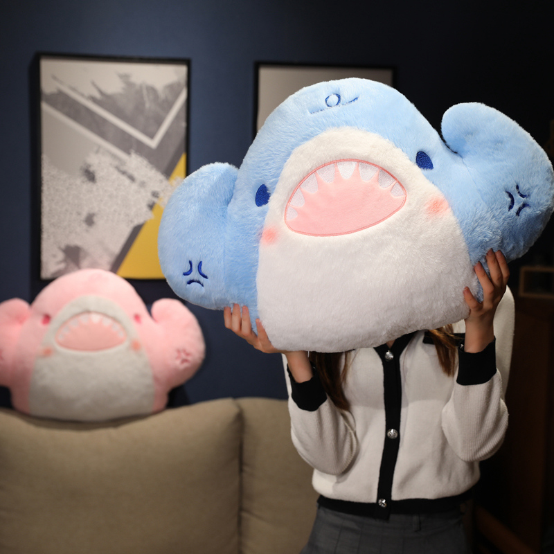 Jeff the Land Shark Plush muscle shark creative design plush doll pillow soft and comfortable 16