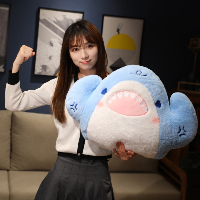 Jeff the Land Shark Plush muscle shark creative design plush doll pillow soft and comfortable 15