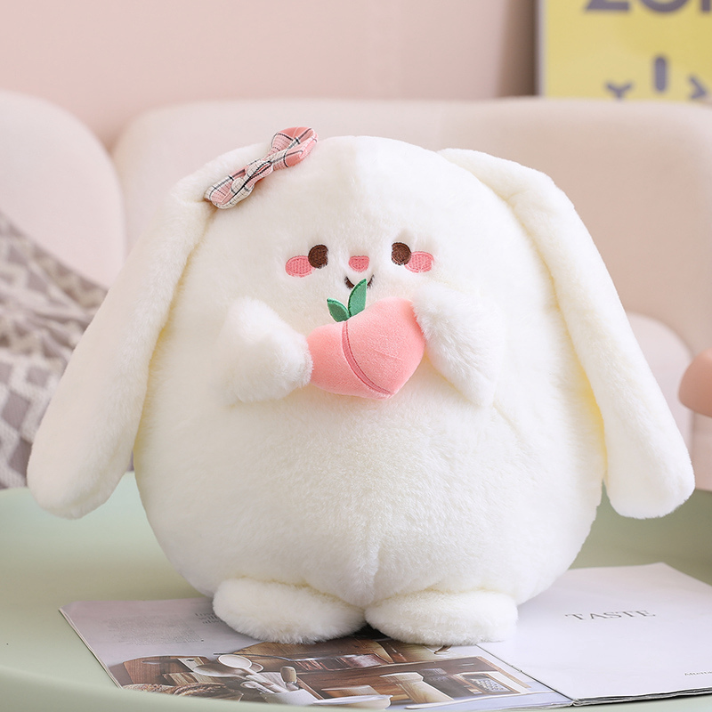 Rabbit Peach Plush Doll with Soft and Cute Design, Soft and Comfortable, Can Be Used as a Gift 12