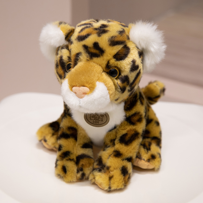 Factory direct sales simulation leopard plush toy creative design realistic modeling customization 16