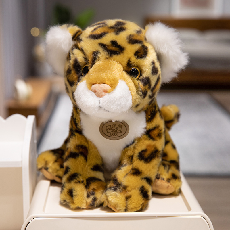Factory direct sales simulation leopard plush toy creative design realistic modeling customization 13