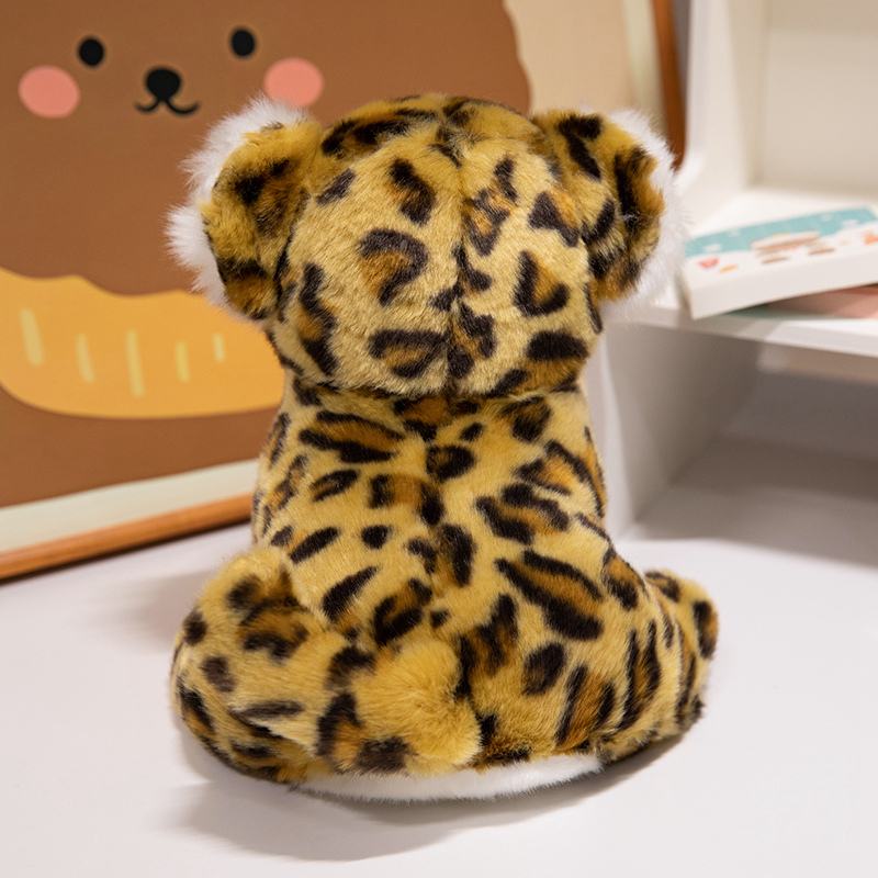 Factory direct sales simulation leopard plush toy creative design realistic modeling customization 14