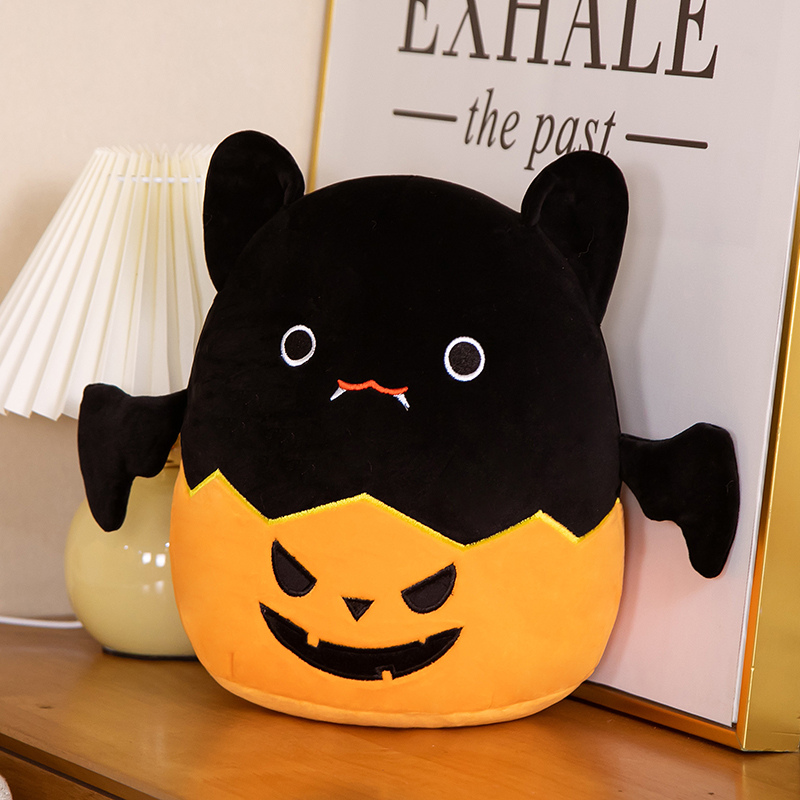 Cute Pumpkin Bat Plush Pillow, Soft & Huggable, Halloween-Themed Decor, Perfect Gift for Kids & Adults 15