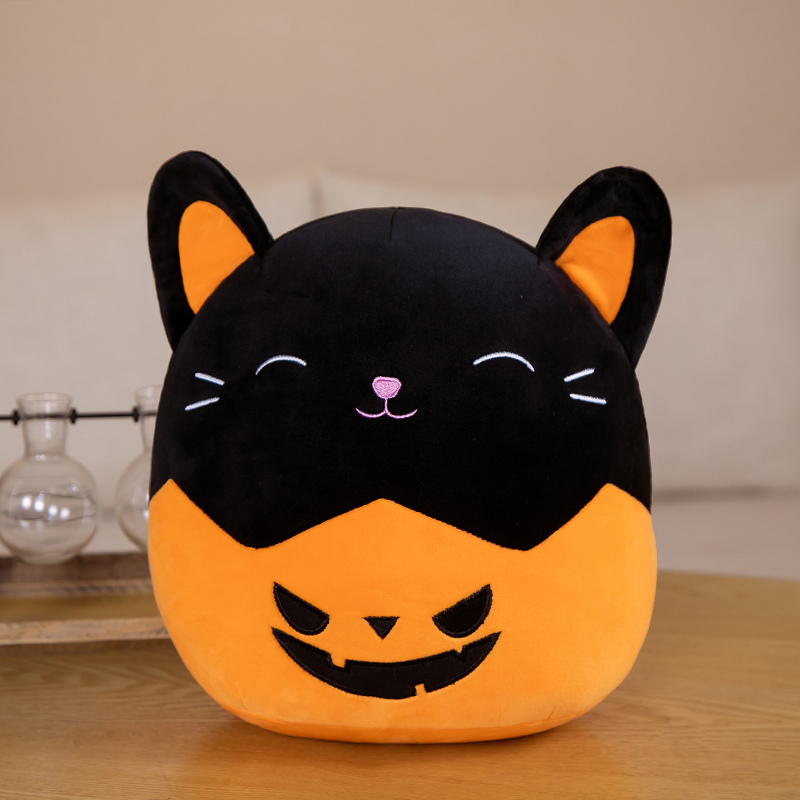 Cute Pumpkin Bat Plush Pillow, Soft & Huggable, Halloween-Themed Decor, Perfect Gift for Kids & Adults 16