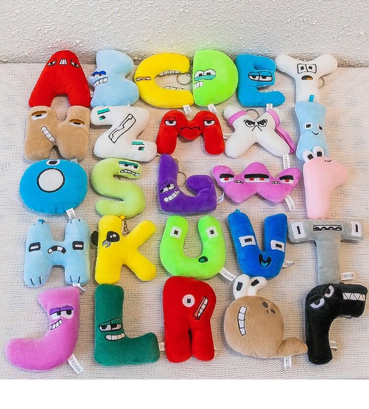 Factory Supply 26 Style Alphabet Lore Plushies English Letters Toys Soft Cuddly Stuffed Animals Toys For Kids 11