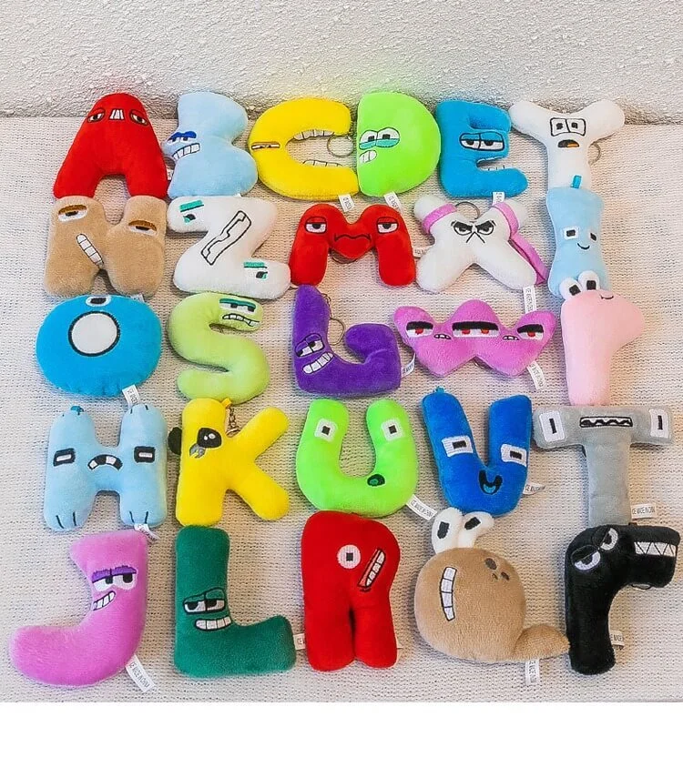 Factory Supply 26 Style Alphabet Lore Plushies English Letters Toys Soft Cuddly Stuffed Animals Toys For Kids 1