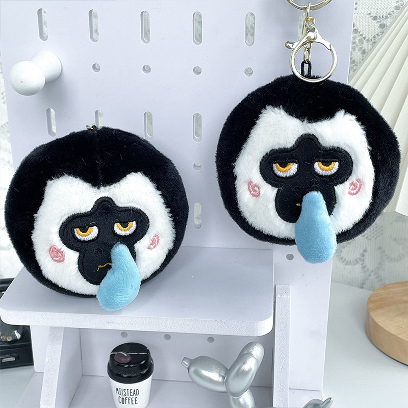 Factory Made Claw Machine Bubble White Face Monkey Plush Animal Pendant Soft Stuffed Plush Toy Keychain Gifts 12