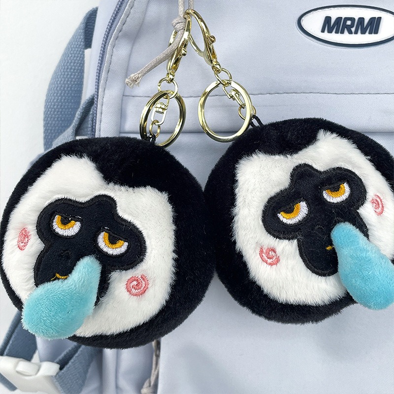 Factory Made Claw Machine Bubble White Face Monkey Plush Animal Pendant Soft Stuffed Plush Toy Keychain Gifts 15