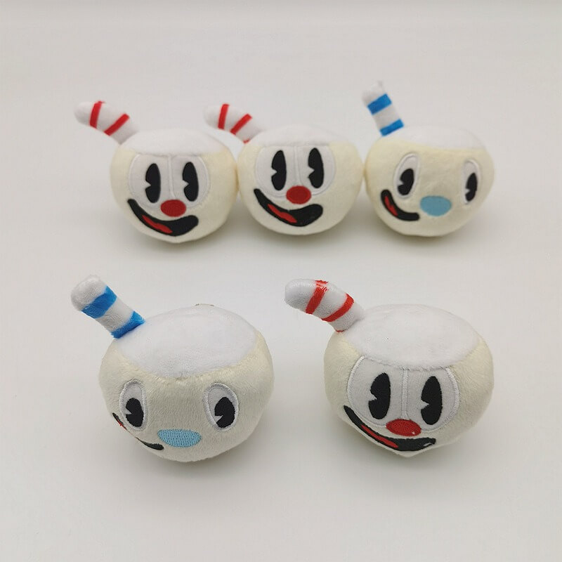 Wholesale 13cm Cuphead Plushies Kids Cartoon Peripherals Doll Animated Stuffed Plush Dangle Cartoon Doll Bag Pendent 11