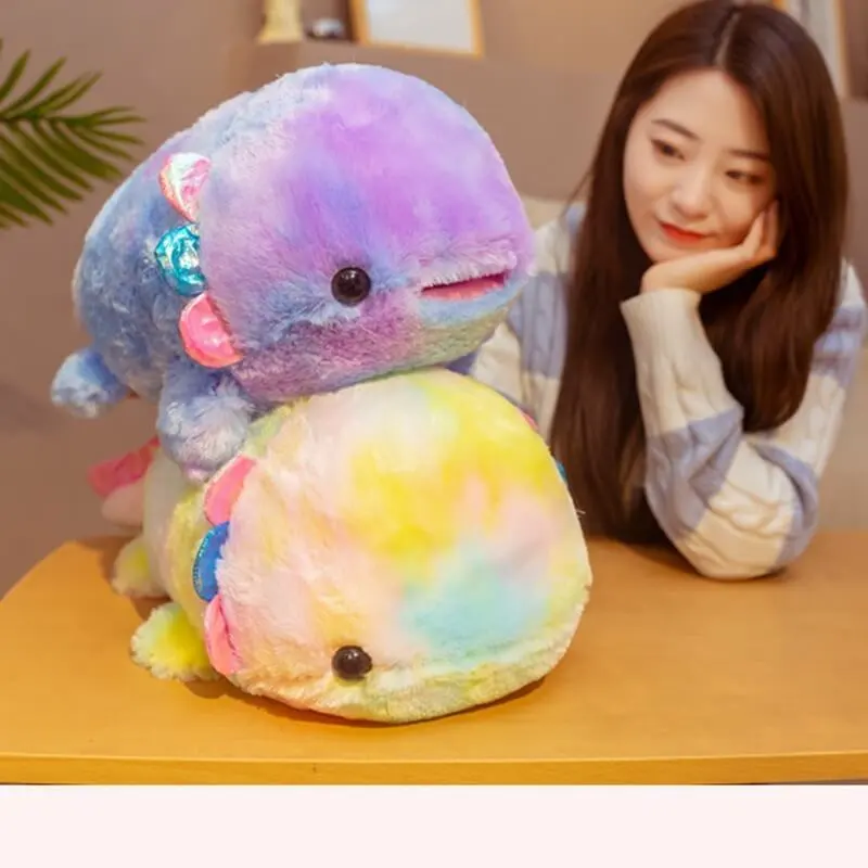 40cm New Cute Soft Baby Toy Plush Animal Rainbow Axolotl Salamander Plush Toy Rainbow Salamander Toy Gift 1