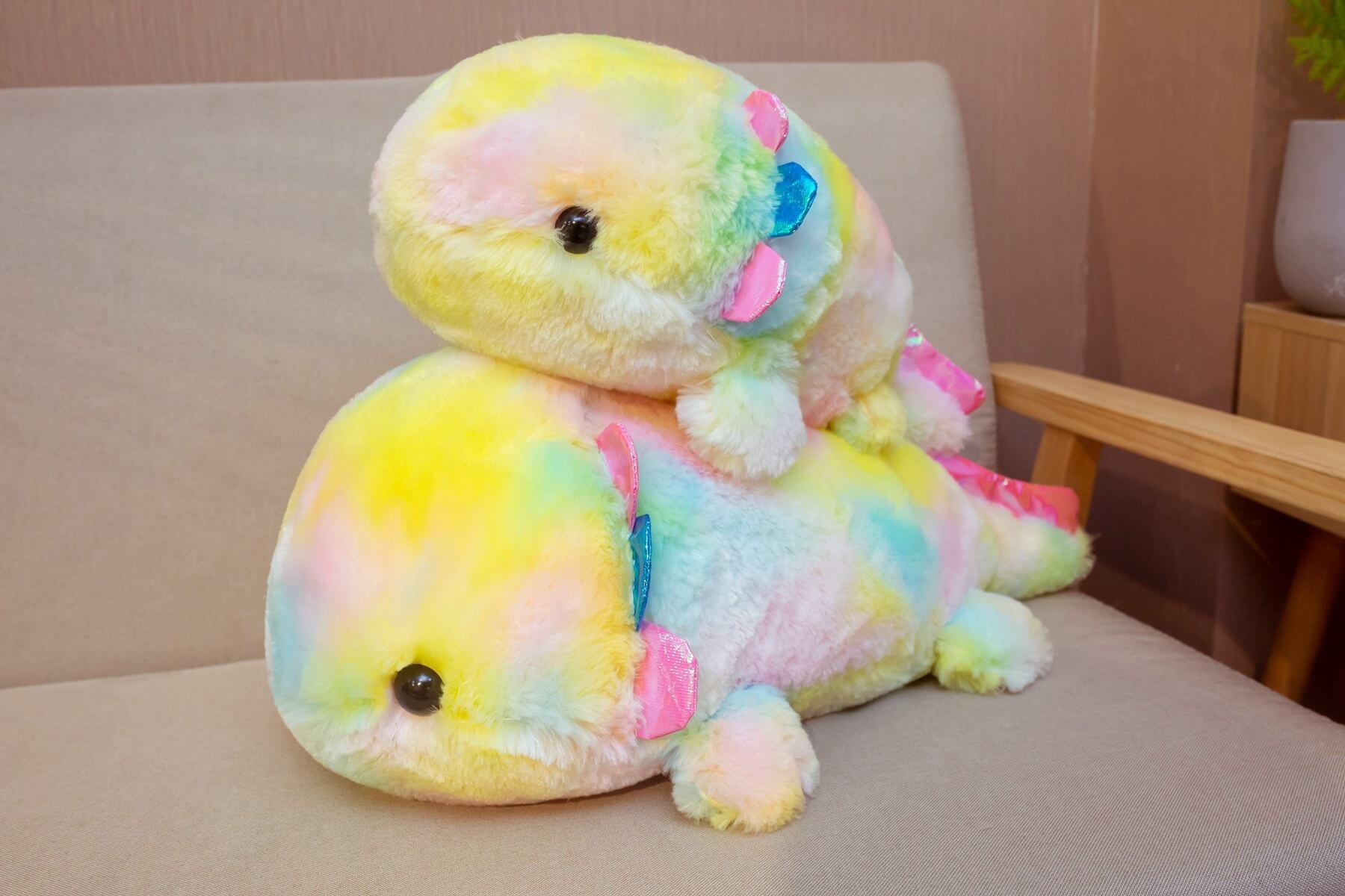 40cm New Cute Soft Baby Toy Plush Animal Rainbow Axolotl Salamander Plush Toy Rainbow Salamander Toy Gift 18
