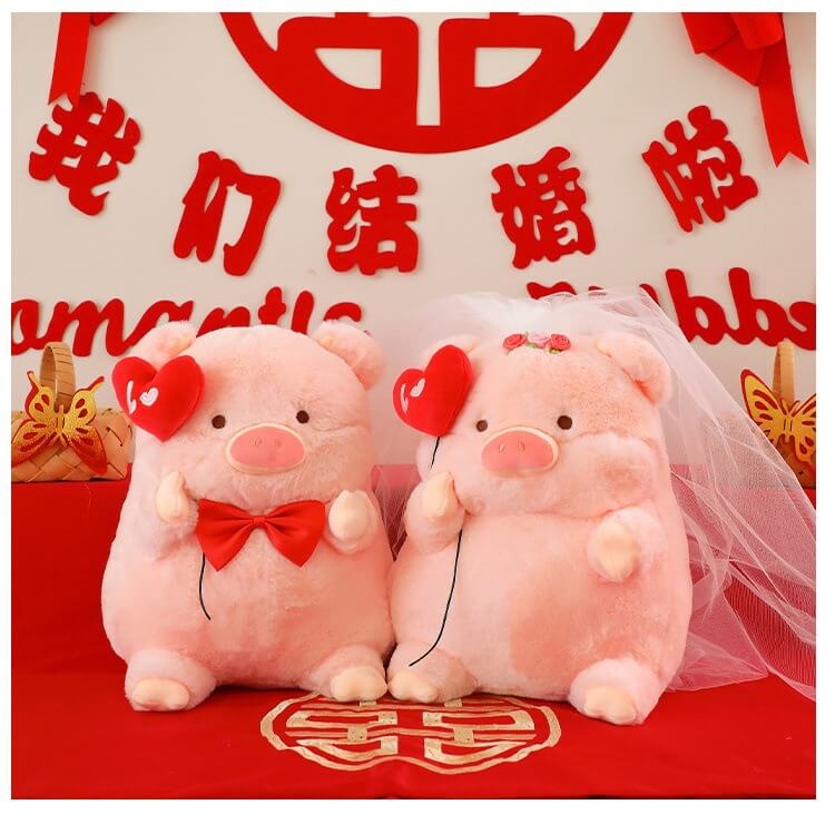 Wholesale Kawaii Valentine Plush New Design Cartoon Pink Pig Stuffed Animal Toy Lovely Angel Pig Plush Anime Doll 17