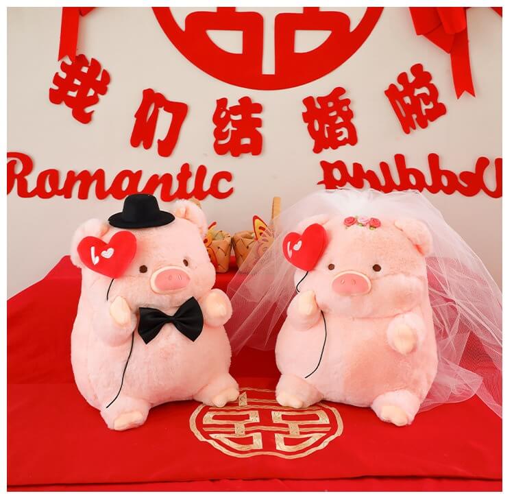 Wholesale Kawaii Valentine Plush New Design Cartoon Pink Pig Stuffed Animal Toy Lovely Angel Pig Plush Anime Doll 11