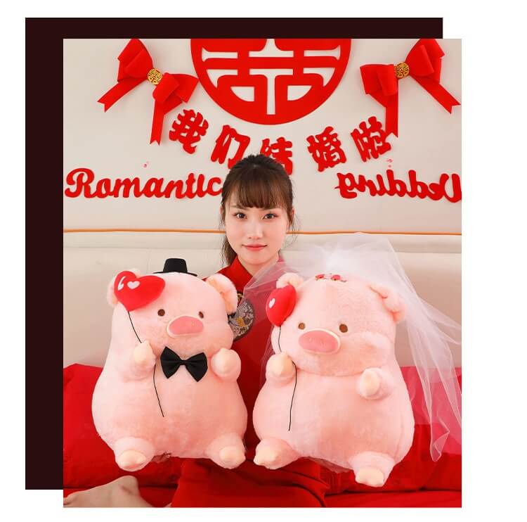 Wholesale Kawaii Valentine Plush New Design Cartoon Pink Pig Stuffed Animal Toy Lovely Angel Pig Plush Anime Doll 16