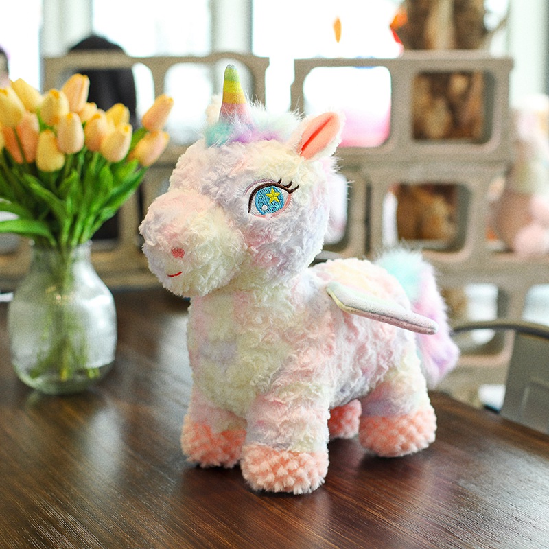 Unicorn Plush Toy Standing Unicorn Colorful Red Sheep Illusion Style Cute Child Gift 13