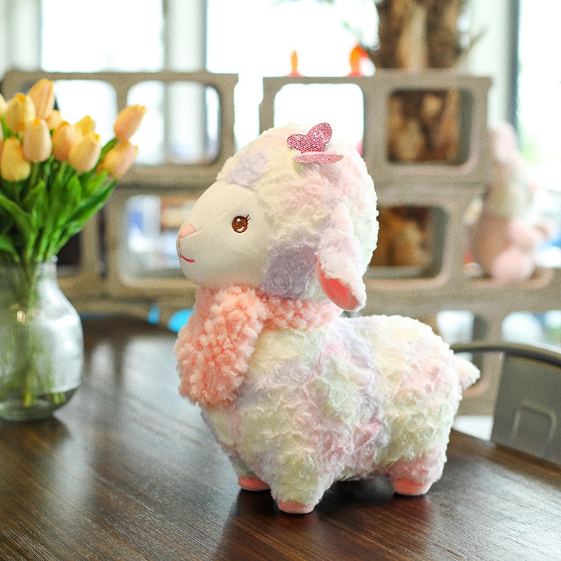 Unicorn Plush Toy Standing Unicorn Colorful Red Sheep Illusion Style Cute Child Gift 12