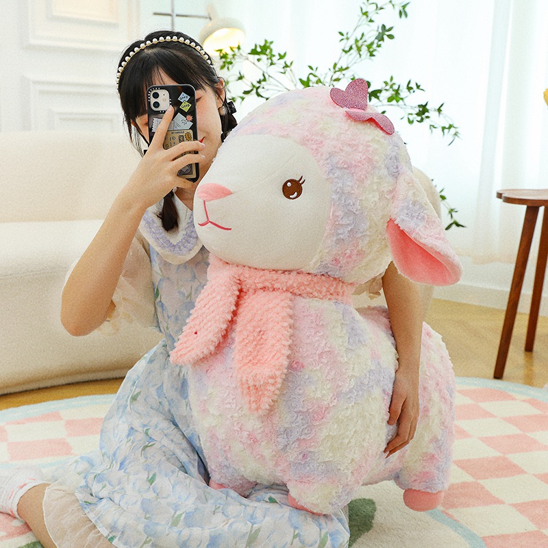 Unicorn Plush Toy Standing Unicorn Colorful Red Sheep Illusion Style Cute Child Gift 15