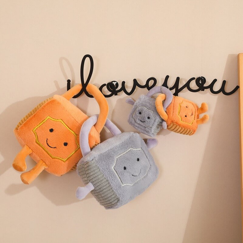 Creative Valentine's Day Gifts Love Locks Fun Concentric Lock Plush Toy Cute Plush Keychain Pendant for Bag 18