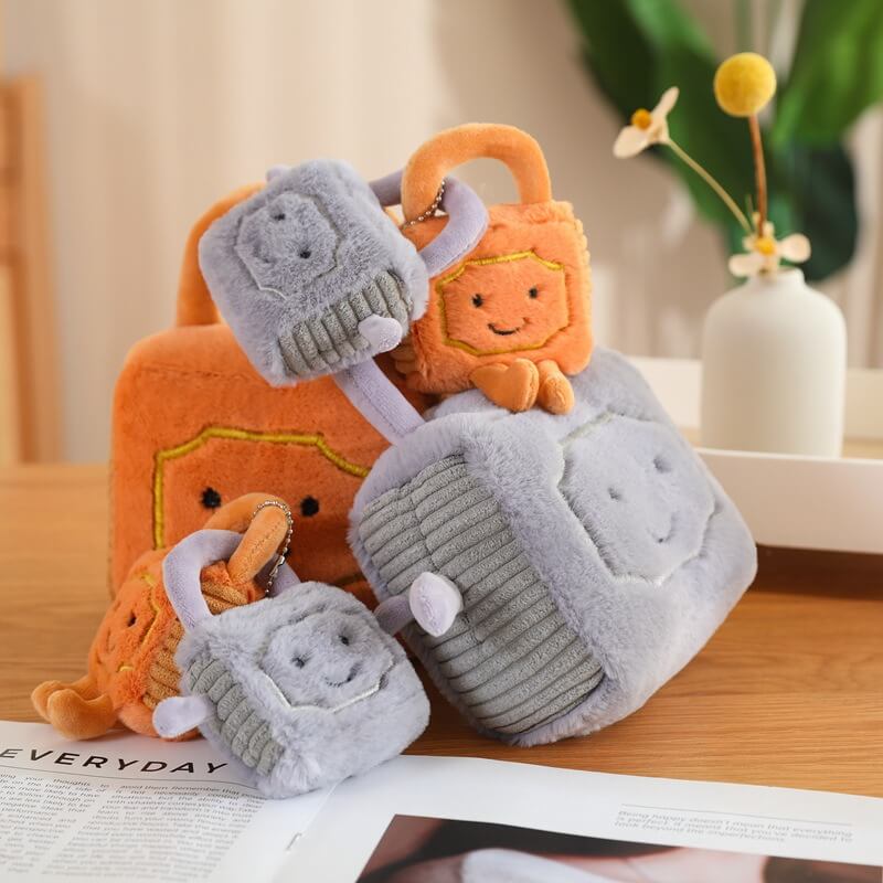 Creative Valentine's Day Gifts Love Locks Fun Concentric Lock Plush Toy Cute Plush Keychain Pendant for Bag 13