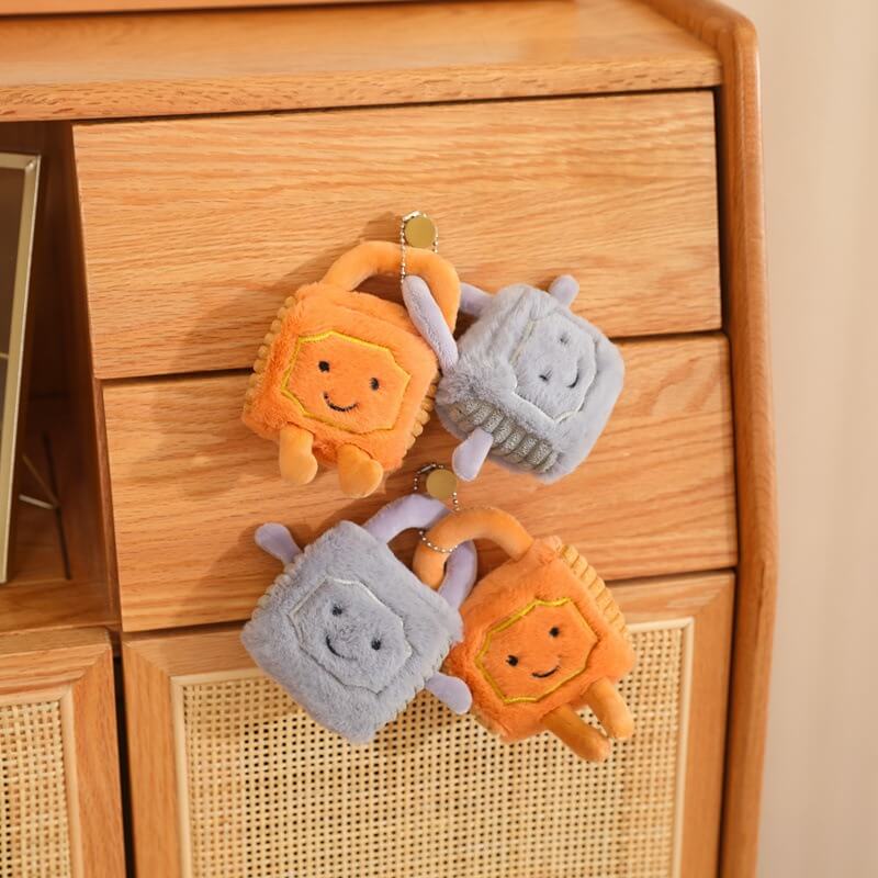 Creative Valentine's Day Gifts Love Locks Fun Concentric Lock Plush Toy Cute Plush Keychain Pendant for Bag 12