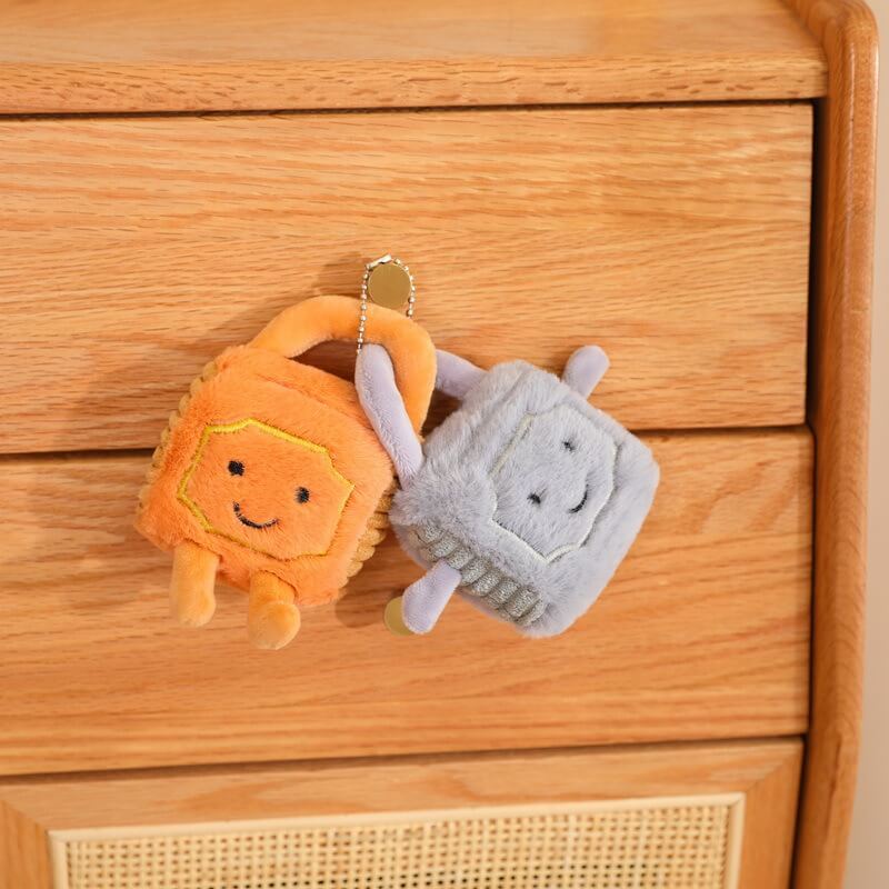 Creative Valentine's Day Gifts Love Locks Fun Concentric Lock Plush Toy Cute Plush Keychain Pendant for Bag 16