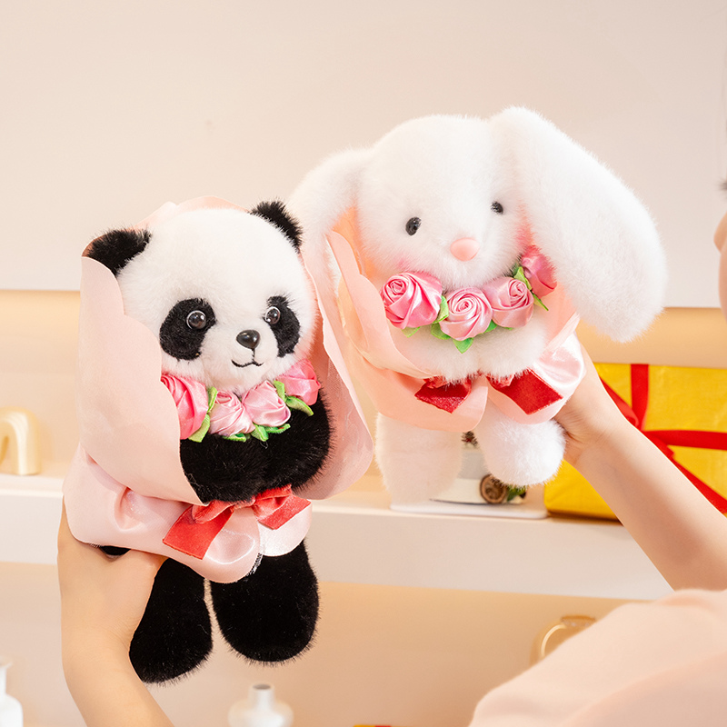Panda Plush Toy Plush Bouquet Valentine's Day Gift Creative Cute Styling for Couples 11
