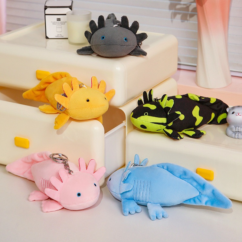 IN STOCK 23cm 6 Colors Long Axolotl Plush As Decorative Kawaii Cute Plushies Axolotl Stuffed Animal Toys 11