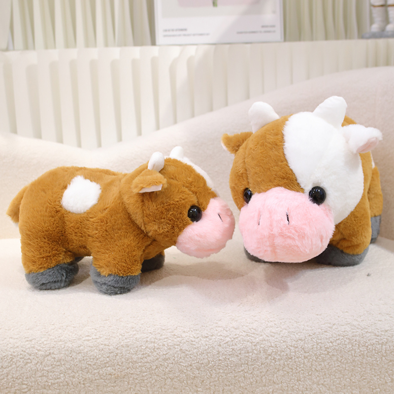 Factory direct sales cow plush toy furry pasture cow cute design furry tail creative design child gift 14