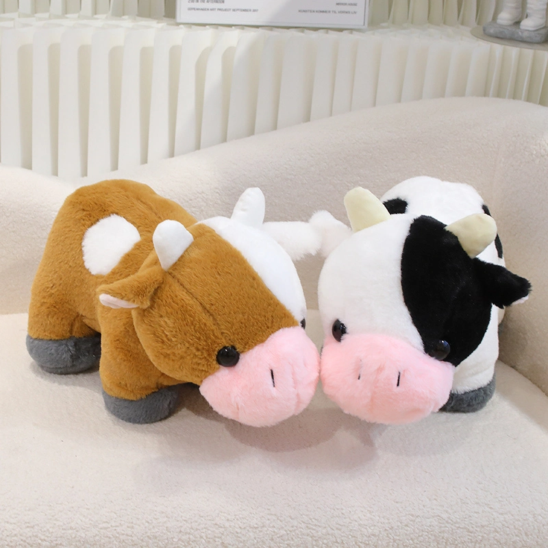Factory direct sales cow plush toy furry pasture cow cute design furry tail creative design child gift 1