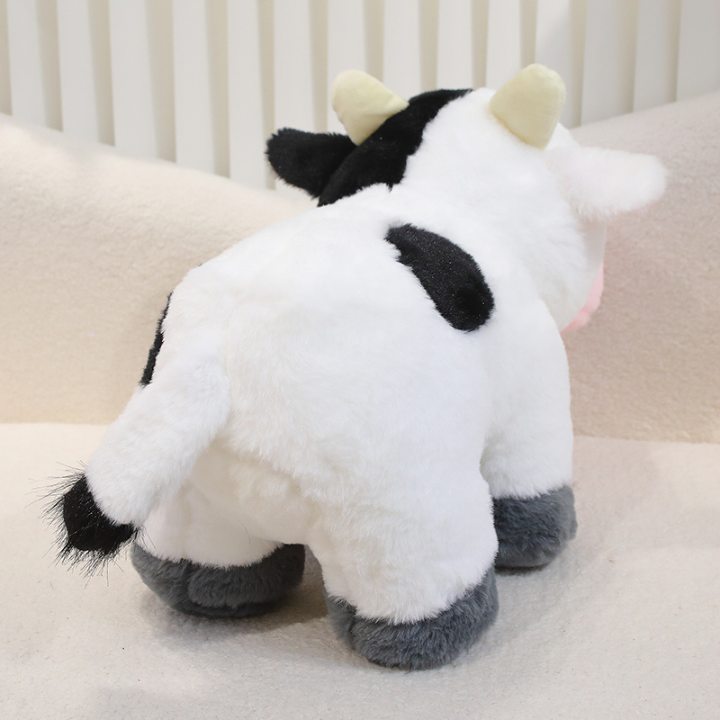 Factory direct sales cow plush toy furry pasture cow cute design furry tail creative design child gift 16