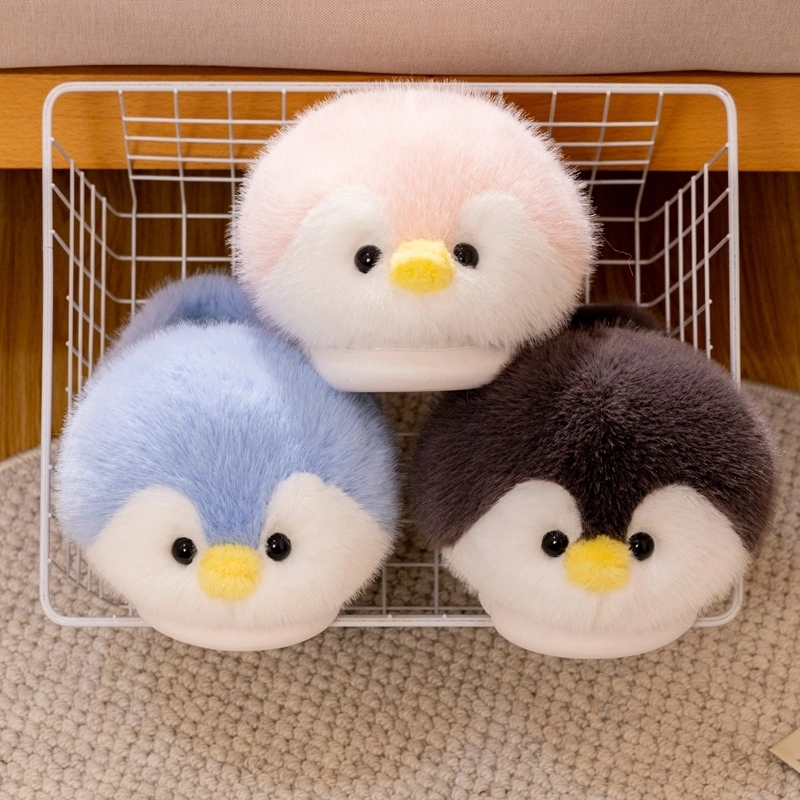 Penguin Plush Toy - Winter Warm and Comfortable Cute Cartoon Little Penguin Cotton Slippers 1