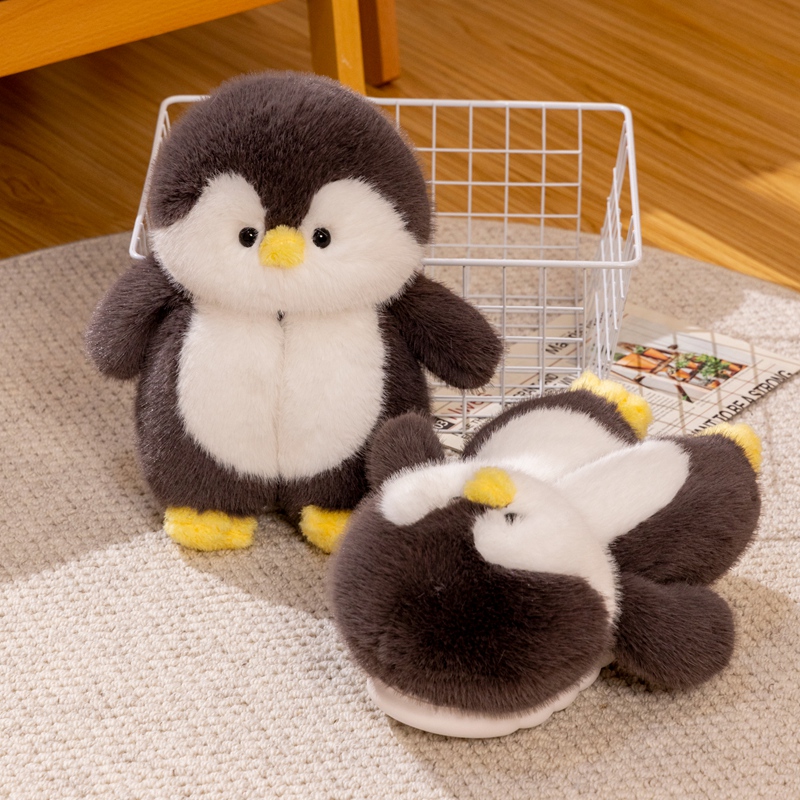 Penguin Plush Toy - Winter Warm and Comfortable Cute Cartoon Little Penguin Cotton Slippers 12