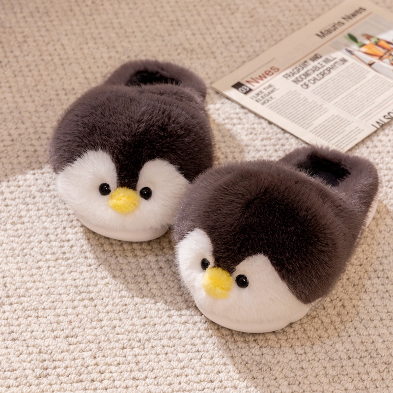 Penguin Plush Toy - Winter Warm and Comfortable Cute Cartoon Little Penguin Cotton Slippers 15