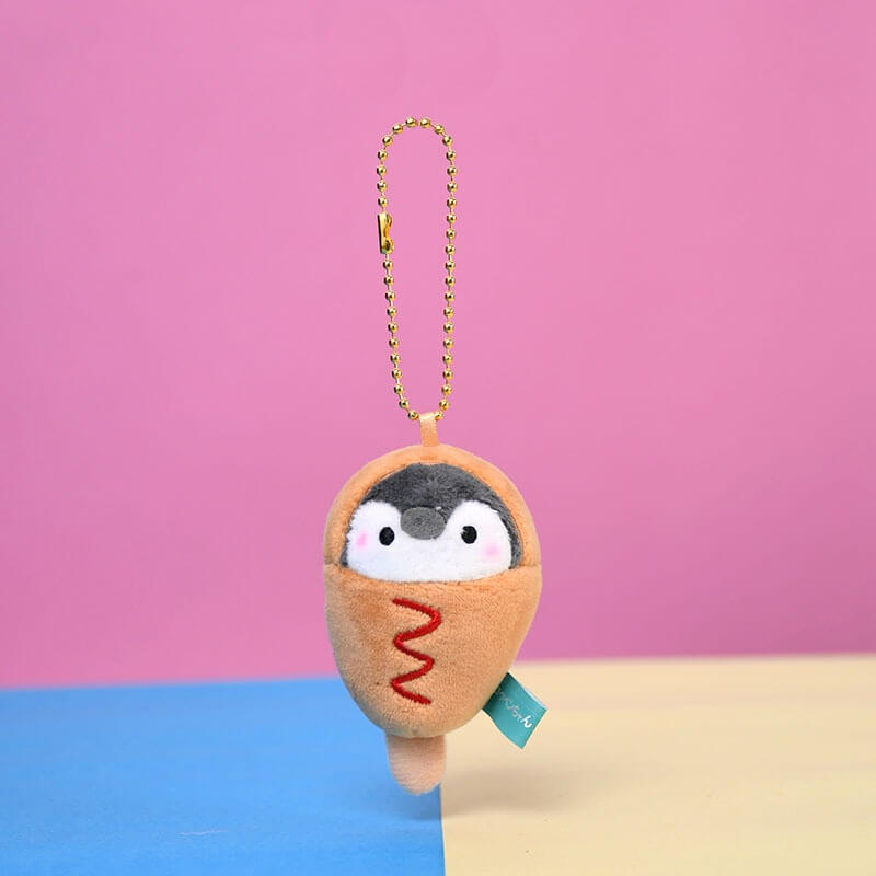 Llavero de peluche de pingüino de 6 cm, realista, regalo de Navidad 19