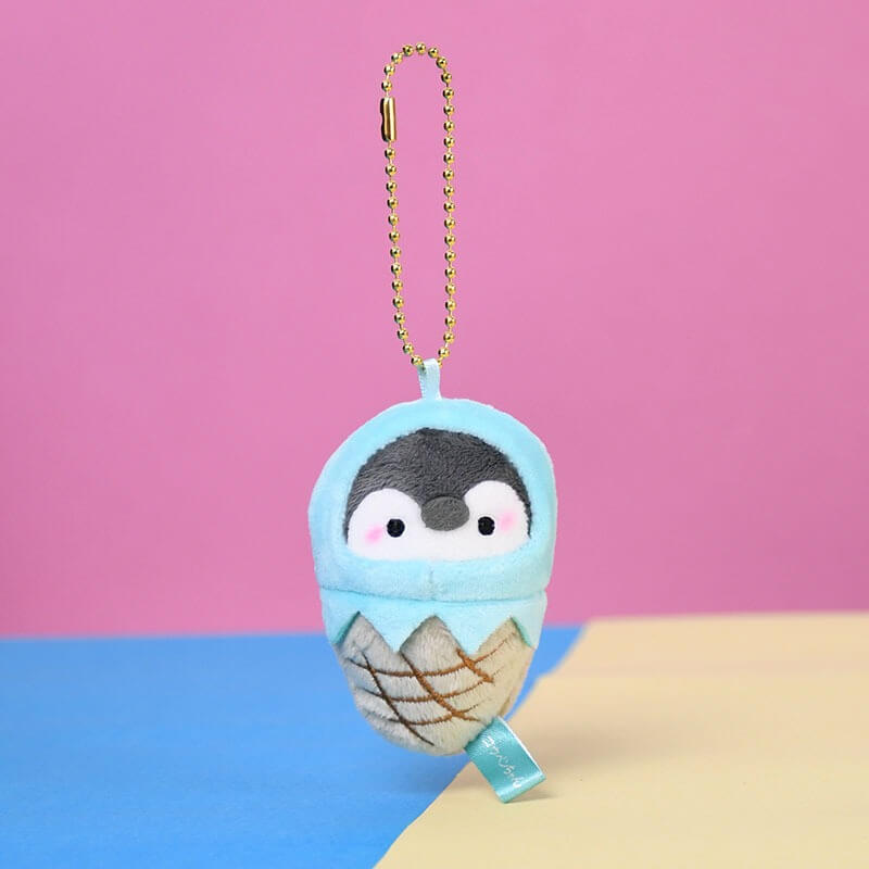 Llavero de peluche de pingüino de 6 cm, realista, regalo de Navidad 18