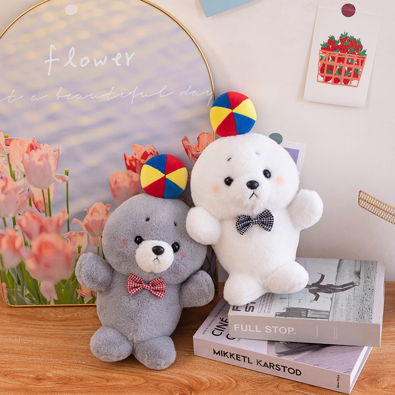 23cm Factory Direct Seal Plush Head Top Ball Seal, Cute and Unique Design, Children's Gift 14
