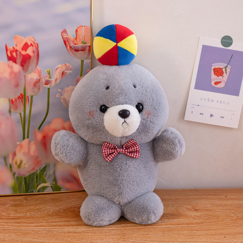 23cm Factory Direct Seal Plush Head Top Ball Seal, Cute and Unique Design, Children's Gift 15