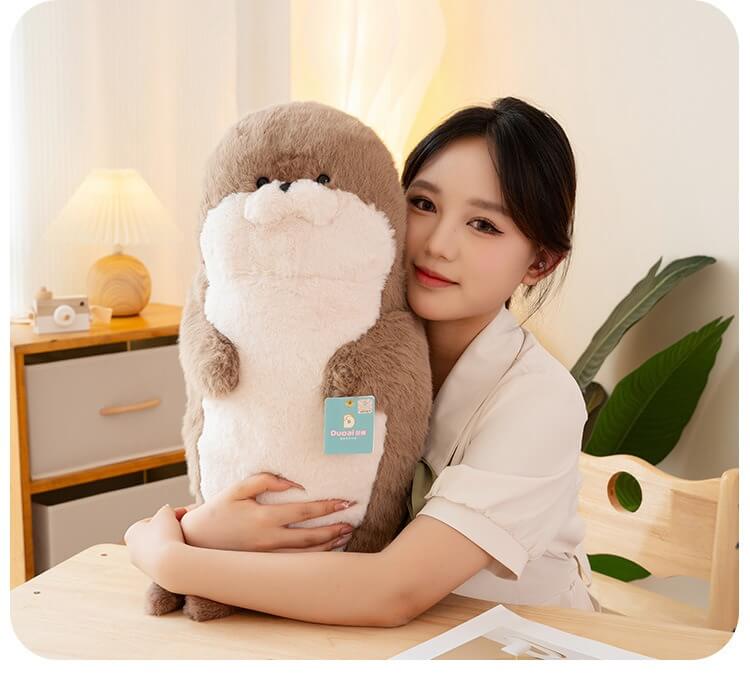 Wholesale Blue White Sea Otter Cute Simulation Seal Plush Stuffed Animals Toys Pillow Cushion Birthday Gift Kids Toys 17