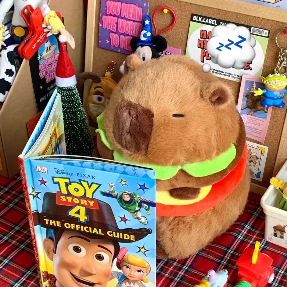 Peluche Hamburger Capybara de 25 cm, simulation Capybara, jouet moelleux style anime, peluche kawaii, animal en peluche mignon, cadeau pour enfant 12