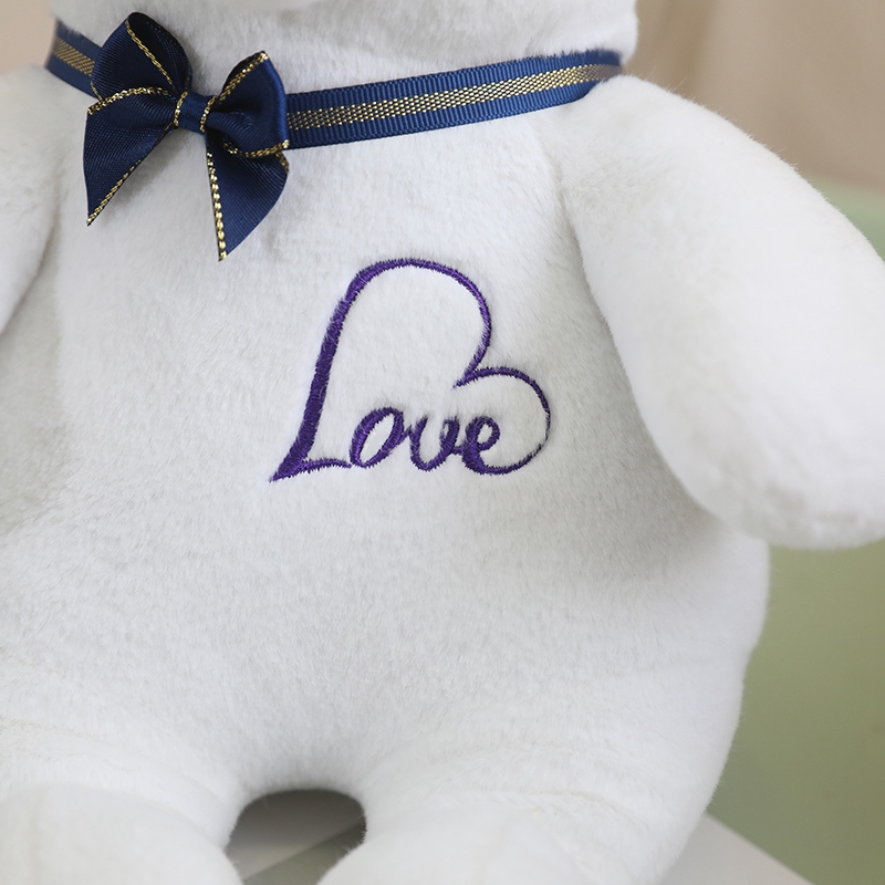 Blue Polar Bear Plush Valentine's Day Gift Creative Design Wearing Bow Unique Style 15