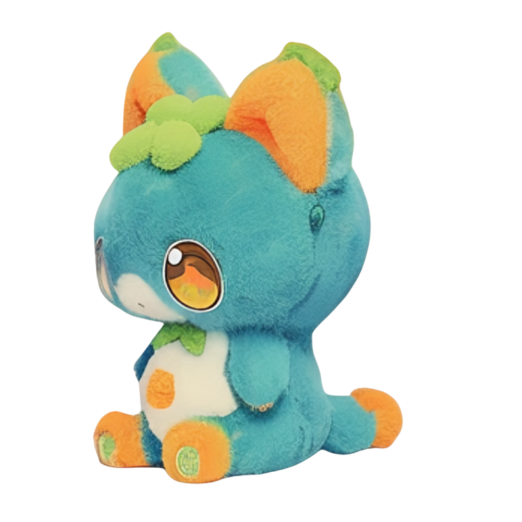 Factory Price Custom High Quality Orange and Green Cat Plush Toys Stuffed Animals Toys Oem Odm Mascot Plush 11