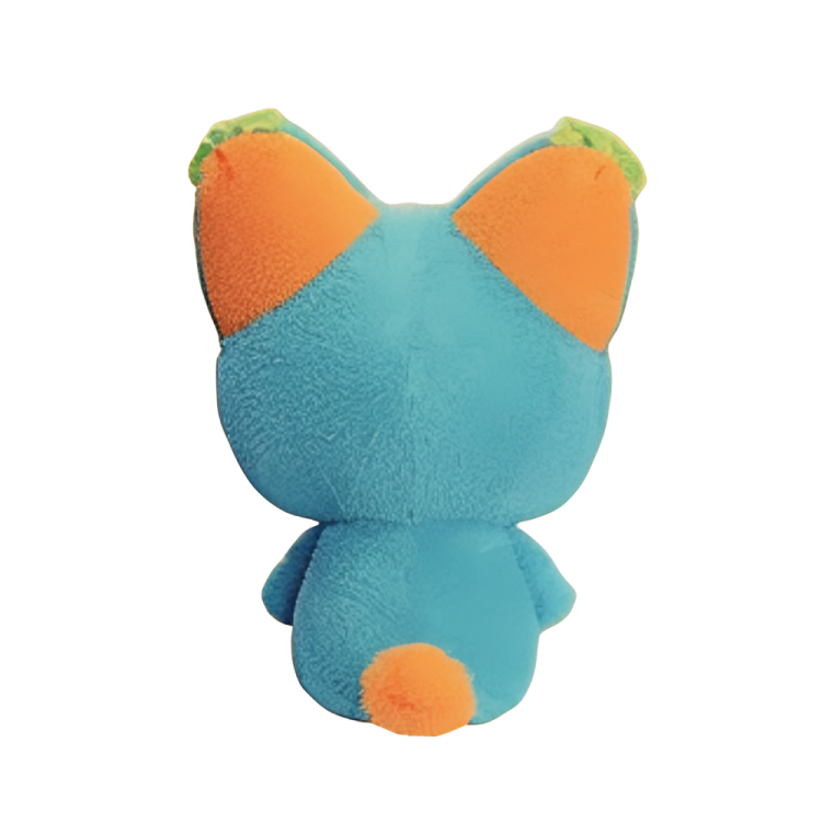 Factory Price Custom High Quality Orange and Green Cat Plush Toys Stuffed Animals Toys Oem Odm Mascot Plush 12