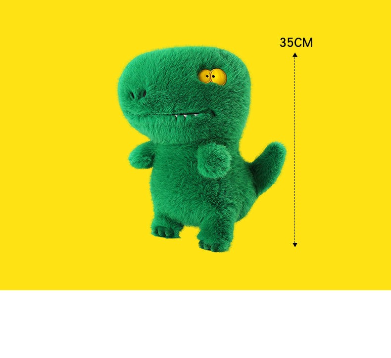 Hot sale 35cm Cute Little Green Dino Plushie Stuffed Animal Sofa Cushion Dinosaur Doll Plush Toy Holiday Gift 18