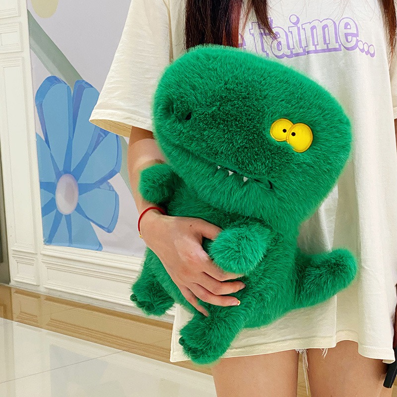 Hot sale 35cm Cute Little Green Dino Plushie Stuffed Animal Sofa Cushion Dinosaur Doll Plush Toy Holiday Gift 14