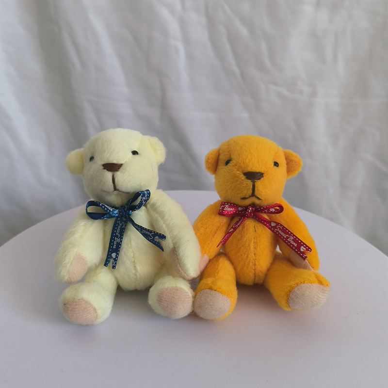 12cm Mini Plushie Joint Bear Keychain Adjustable Cute Plush Children's Favorite Gift 11